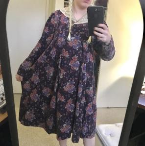 Laura Ashley Brand Corduroy 80s Dress
