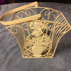 Cream Metal Basket