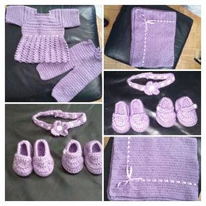 Handmade Crochet Baby 8 pcs set