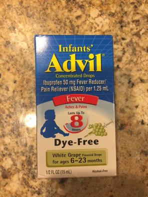 New Infant Advil Dye Free Drops .5 Oz