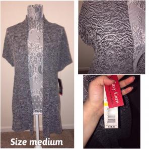 Black And White Knitted Shrug