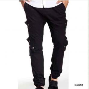 BLACK CARGO JOGGERS XL