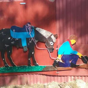 Cowboy and horse