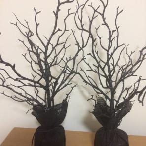 Two Small Halloween Trees