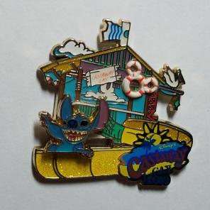 Stitch Castaway Cay Disney Slider Pin