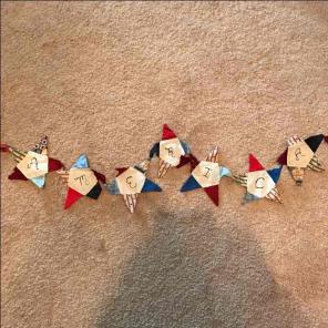 America hand made banner
