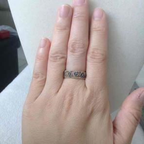 Vintage Sterling marcasite band ring