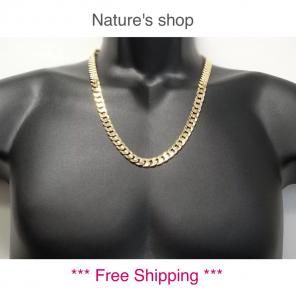 Yellowish Gold Italian Cuban Chain 24in