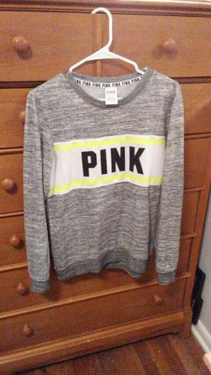PINK Victoria's Secret Crew neon yellow