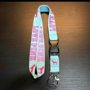 Vs Love Pink Lanyard Keychain ID Holder