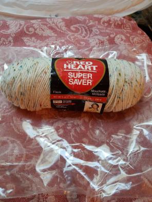 $3 Soft White Fleck Yarn
