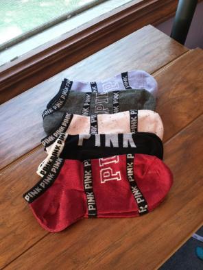 5 new pairs pink socks free ty gift