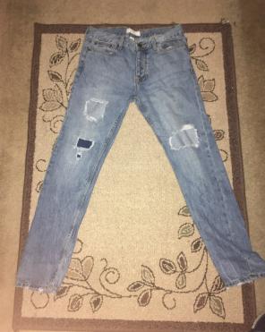 Distressed Light Blue Jeans