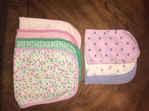 6 Baby Burp Cloths