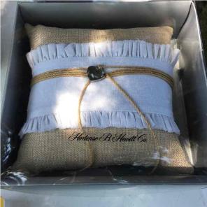 Burlap Ring Pillow