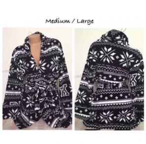 VS Pink Fair Isle Snowflake Plush Robe
