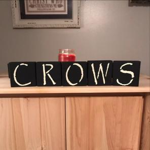 Crows Primitive Handmade Wood Blocks