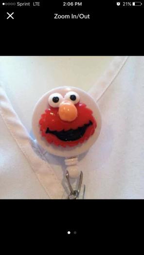 Elmo Sesame Street ID Badge Holder Nurse