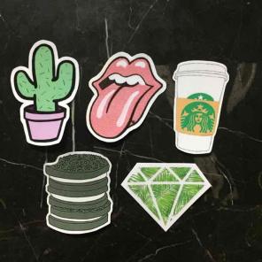 5 Tumblr Stickers (Cactus)