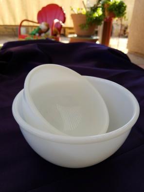 HTC Fire King 5" & 6" beaded top bowls