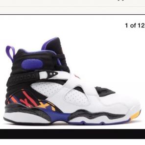 Air Jordan Retro 8 viii Size 5.5 Purple