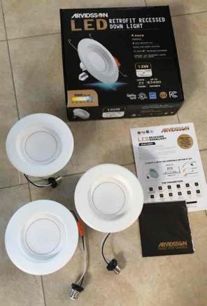 3 PC. LED Dimmable 6" Retrofit Downlight