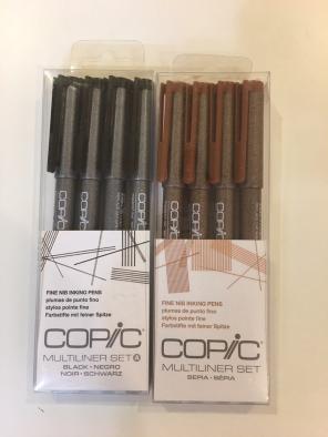 Copic Multiliner Pens Black & Sepia
