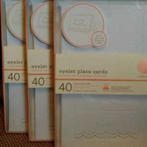 Martha Stewart place cards eyelet