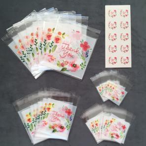 50 Thank you cello bag self seal sticker