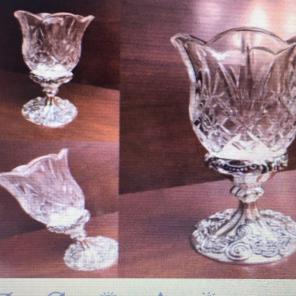 Godinger Candle Holder Silver Plated 7"