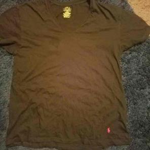 Black polo V neck