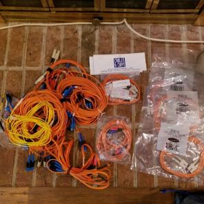 Fiber Optic Cables Orange, Yellow Bundle