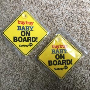 (2) Baby On Board Car Signs