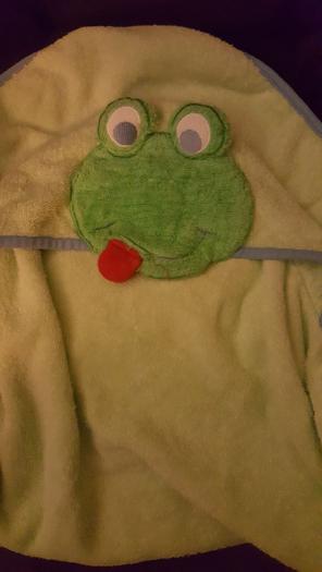 Green Frog toddler towels