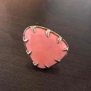 Kendra Scott coral gold stone ring
