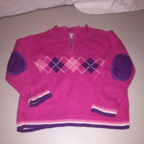 Hanna Andersson Pink Argyle Sweater 100