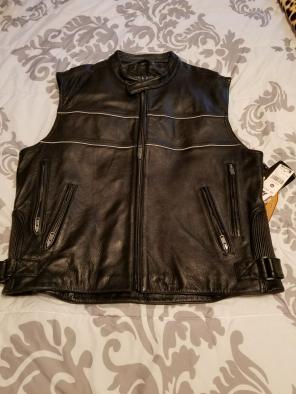 leather motorcycle vest