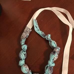 Fabric Teething/nursing Necklace