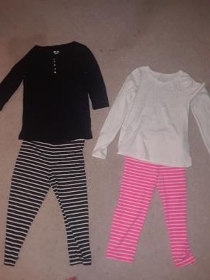 Girls size 14/16 leggings and shirts