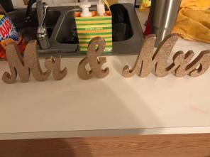 Mr & Mrs Wedding Signs