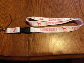 PINK Victoria Secret Lanyard ID Holder