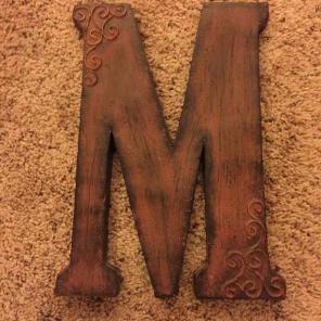 Decorative "M" Room Decor
