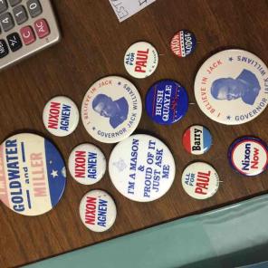 Vintage political buttons