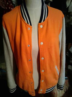 Orange Varsity Jacket American Eagle