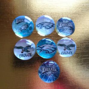Philadelphia Eagles glass bead magnets