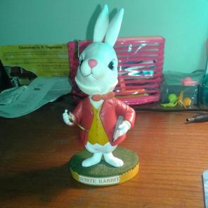White Rabbit Wacky Wobbler Bobblehead