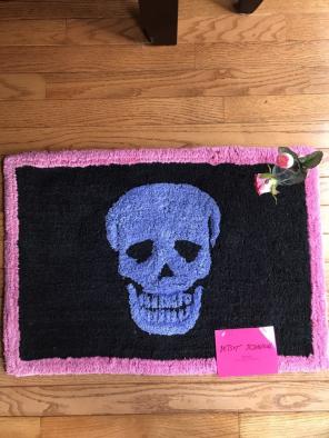 Betsey Johnson Purple Skull Bath Rug