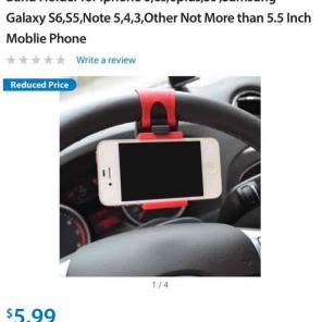 Car steering wheel phone socket holder
