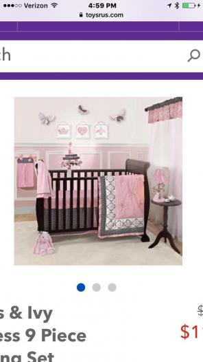 Baby Girl Bedding/mobile/lamp Etc.