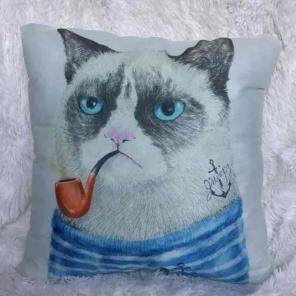 Grumpy sailor cat w/ tattoos! Cute! New!